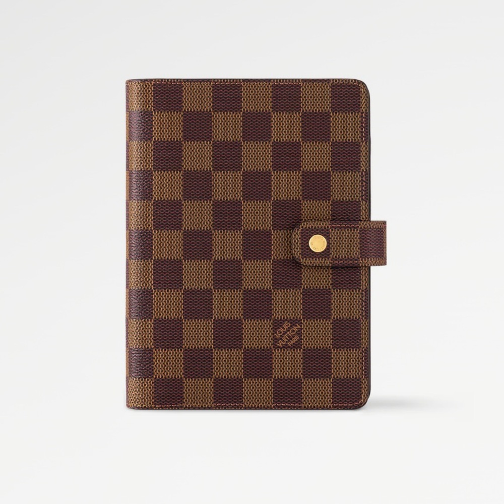 Louis Vuitton Damier Ebene Medium Ring Agenda Cover